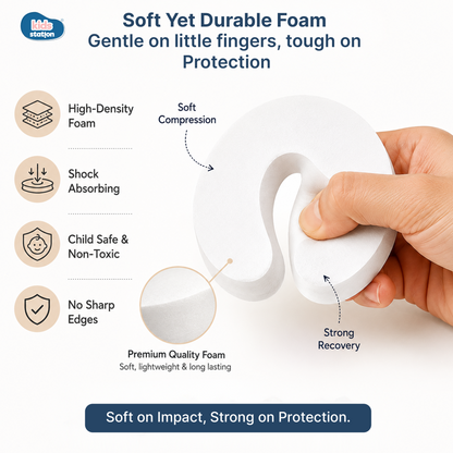 Door Locks for Child Safety | Finger Pinch Guard – EVA Foam Door Stopper