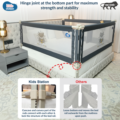 3-Side PREMIUM Baby Bed Rail Guard for New Model