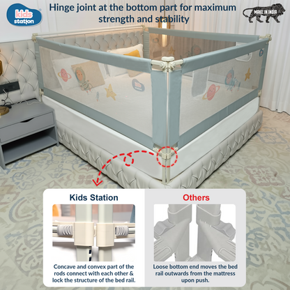 1-Side Foldable New Model Baby Bed Rail Guard