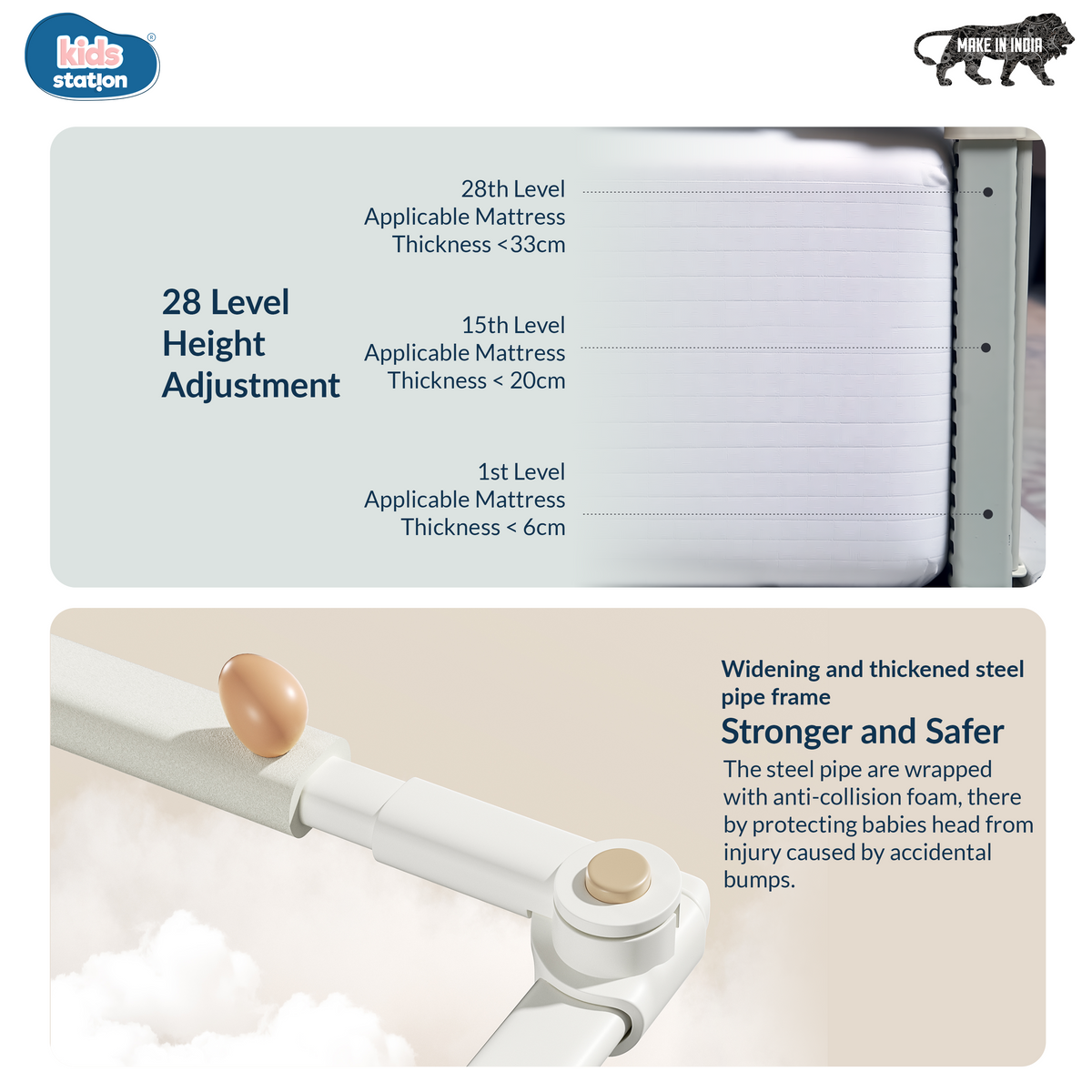 1-Side Foldable New Model Baby Bed Rail Guard