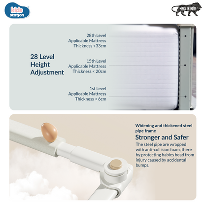 1-Side Foldable New Model Baby Bed Rail Guard