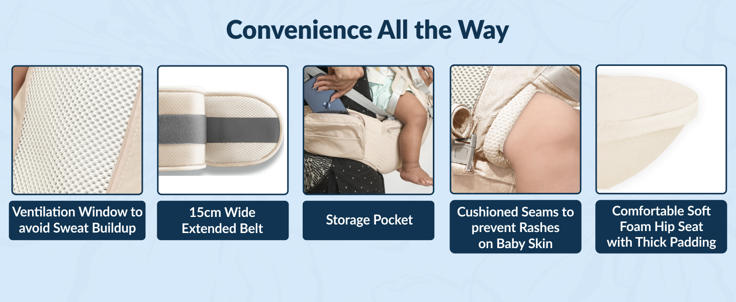 All-in-One Baby Carrier with Hip Seat