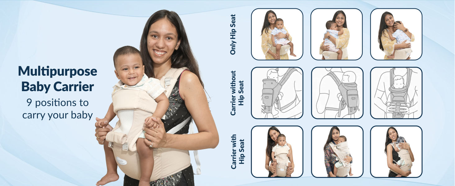 All-in-One Baby Carrier with Hip Seat