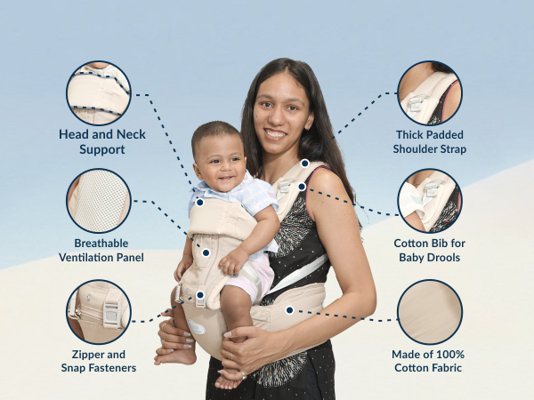 All-in-One Baby Carrier with Hip Seat