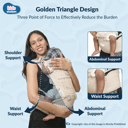 All-in-One Baby Carrier with Hip Seat