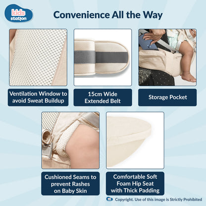 All-in-One Baby Carrier with Hip Seat