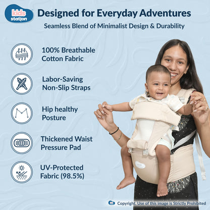 All-in-One Baby Carrier with Hip Seat