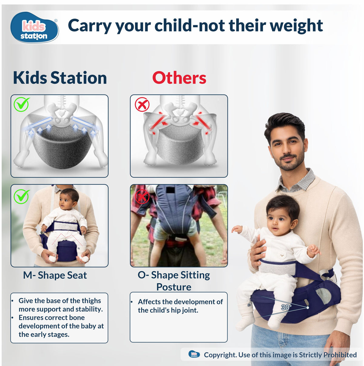 Happy Strap Ergonomic Baby Carrier in India