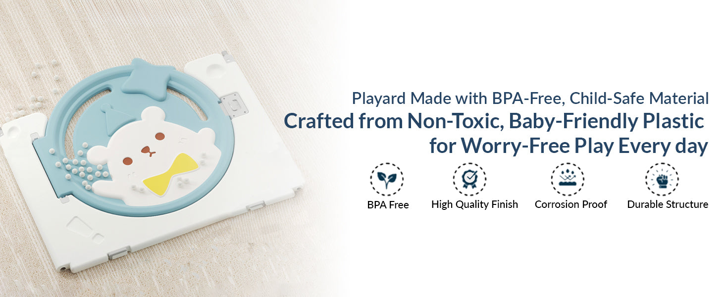 Bear Indoor and Outdoor Activity Play Yard