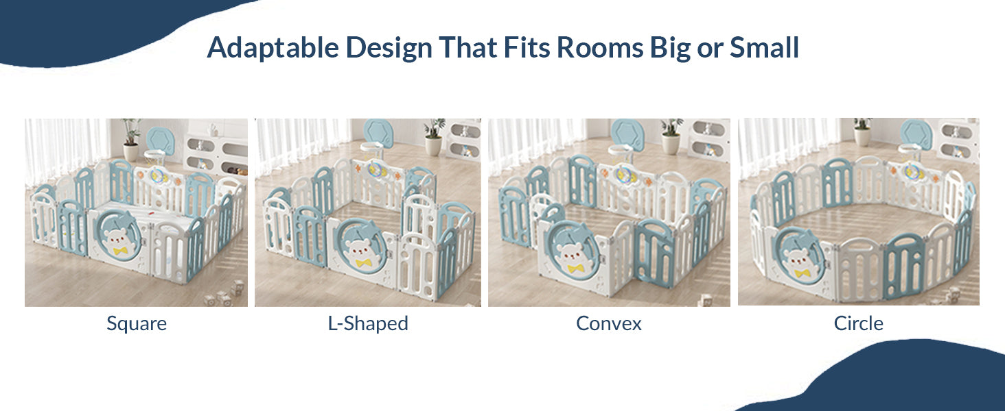 Bear Indoor and Outdoor Activity Play Yard