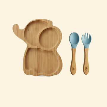 Elephant Eco Friendly Baby Bamboo Feeding Set