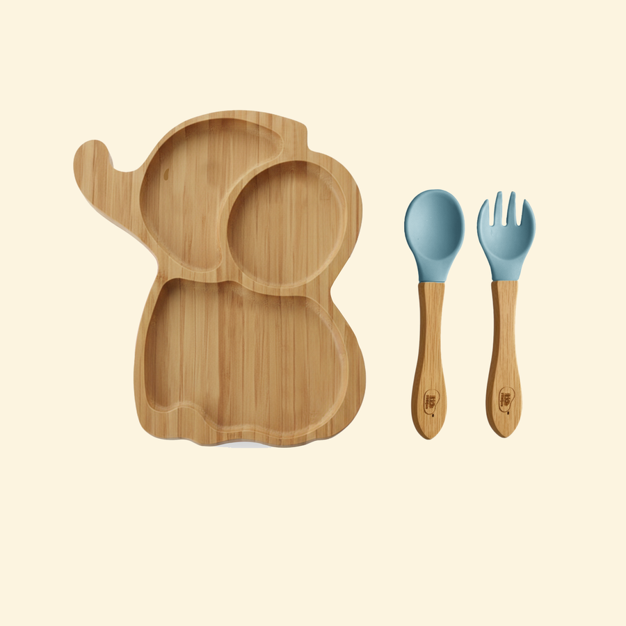 Elephant Eco Friendly Baby Bamboo Feeding Set