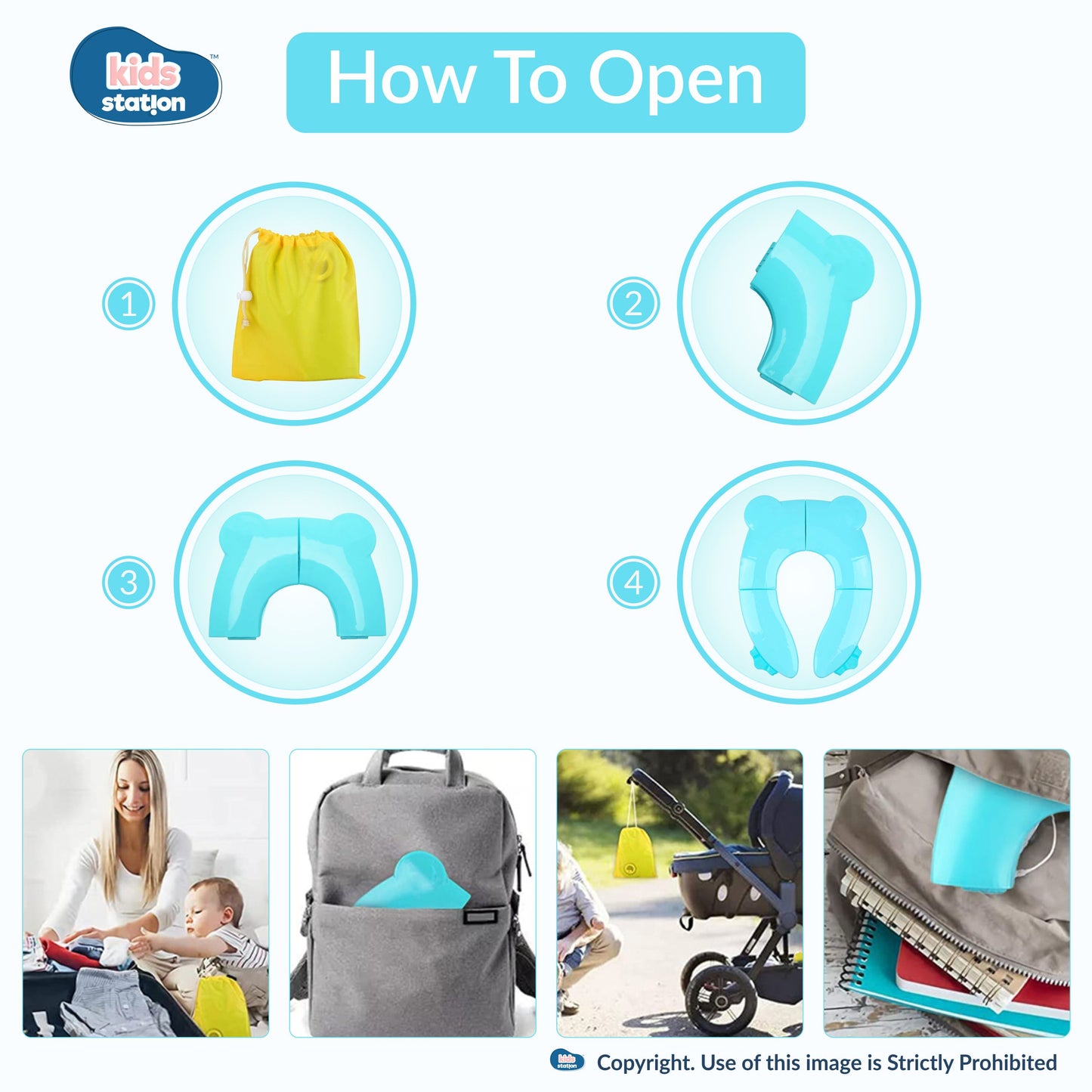 Foldable Frog-Shaped Potty Seat for Babies