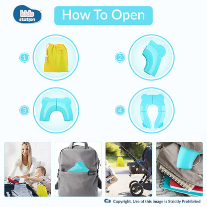 Foldable Frog-Shaped Potty Seat for Babies