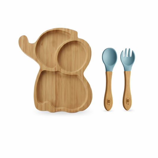 Elephant Eco Friendly Baby Bamboo Feeding Set