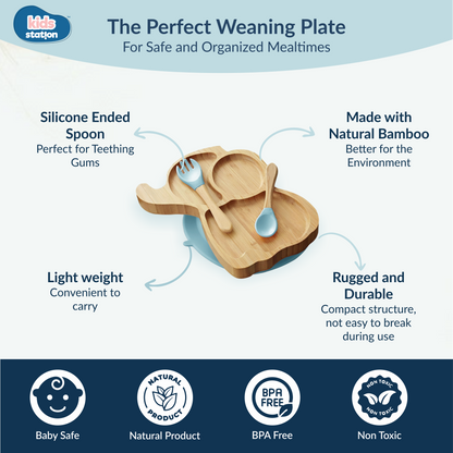 Elephant Eco Friendly Baby Bamboo Feeding Set