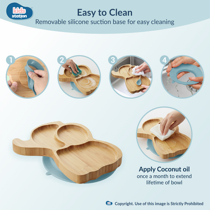 Elephant Eco Friendly Baby Bamboo Feeding Set