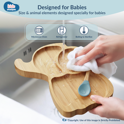 Elephant Eco Friendly Baby Bamboo Feeding Set