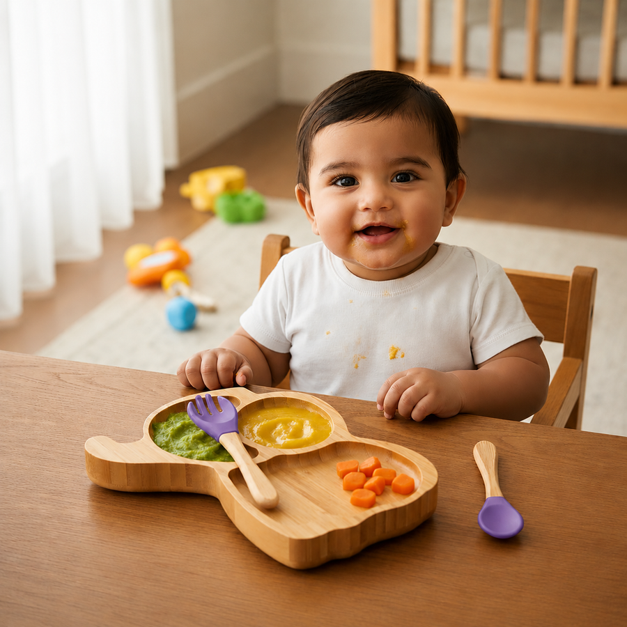 Elephant Eco Friendly Baby Bamboo Feeding Set