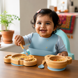 Cute Koala Mealtime Magic  Bamboo Feeding Set