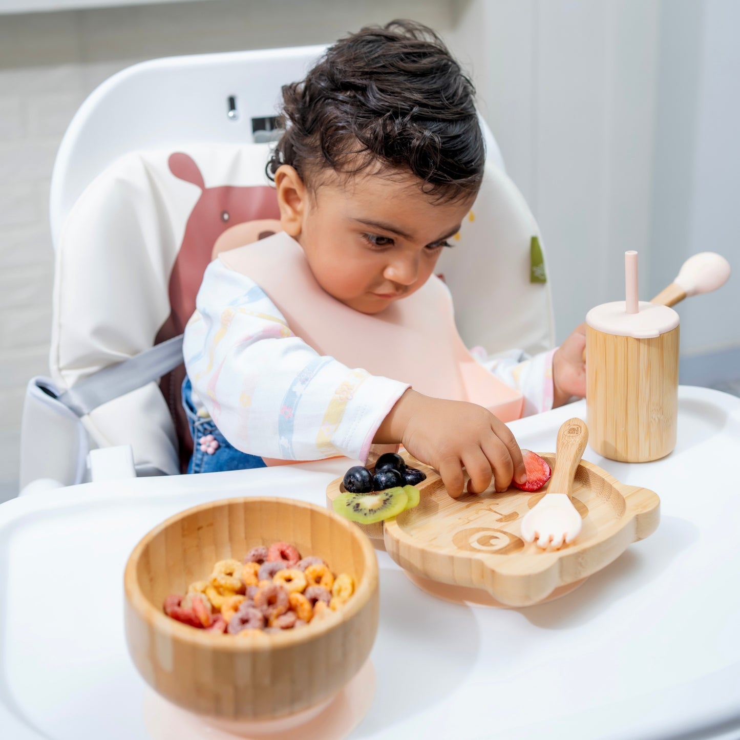 Kids Station Panda Wooden Feeding Set for Babies