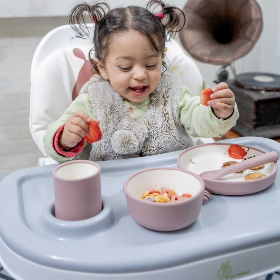 Modern Dual Colour Silicone Feeding Set