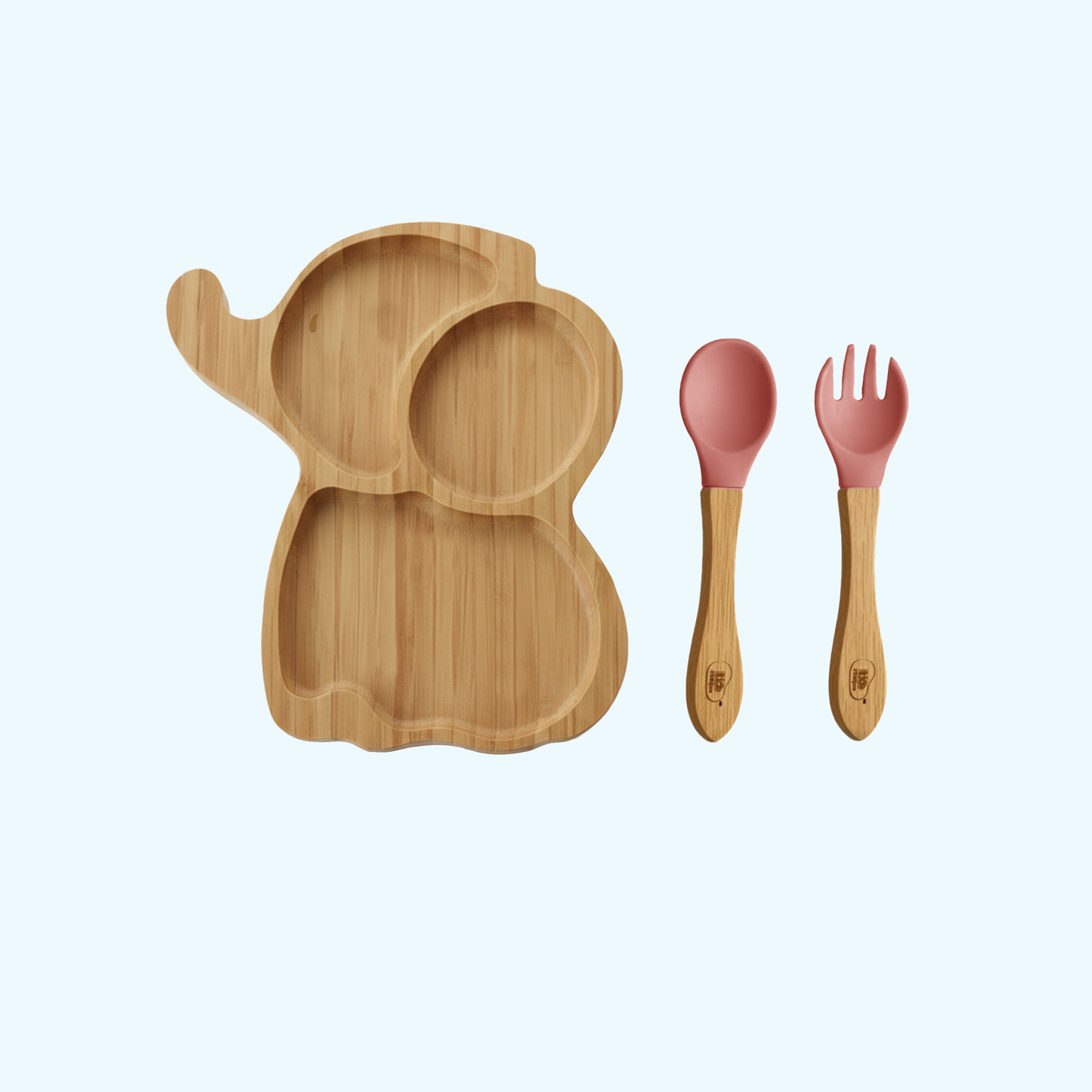 Elephant Eco Friendly Baby Bamboo Feeding Set