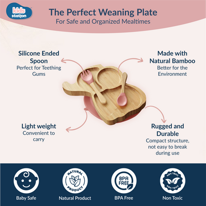 Elephant Eco Friendly Baby Bamboo Feeding Set