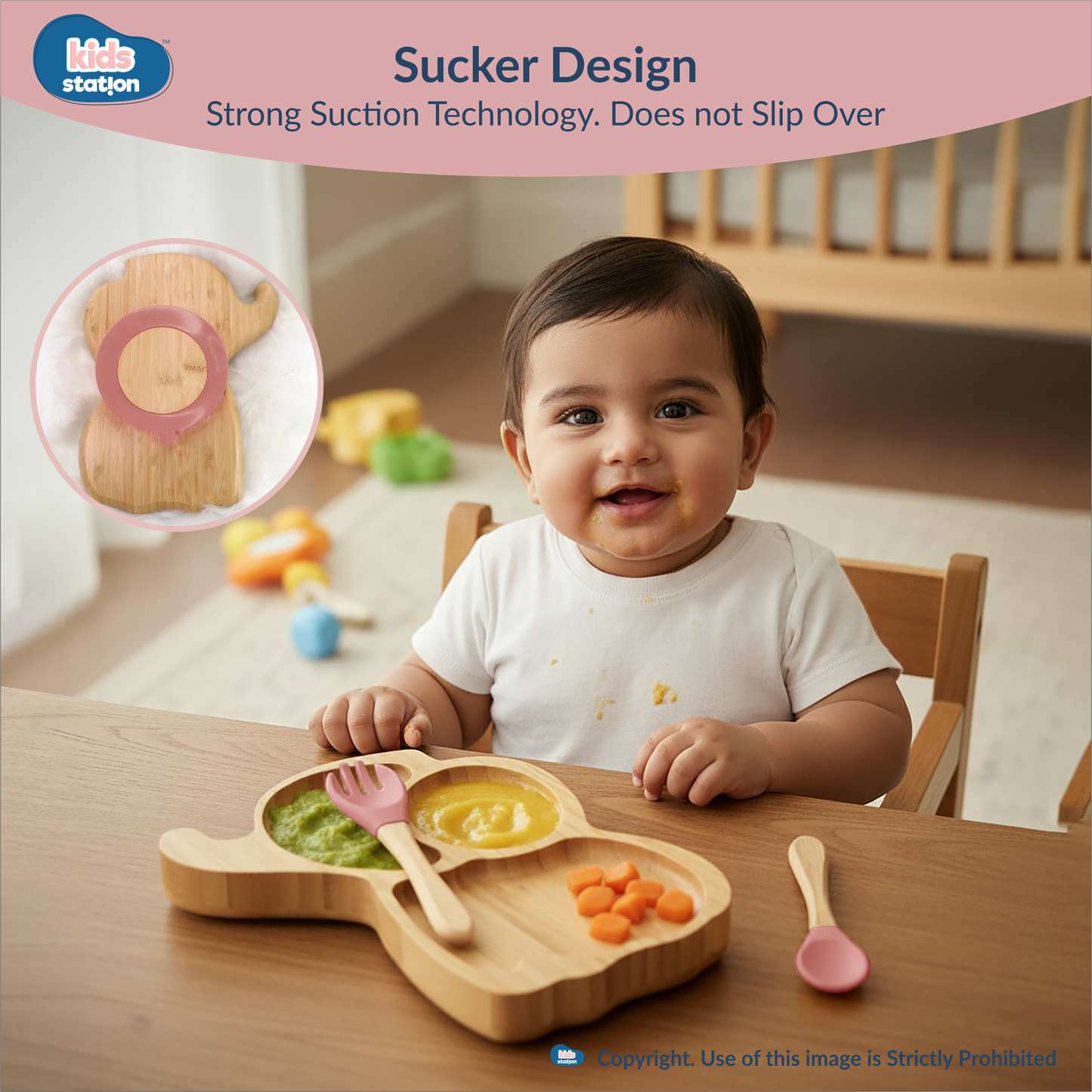 Elephant Eco Friendly Baby Bamboo Feeding Set