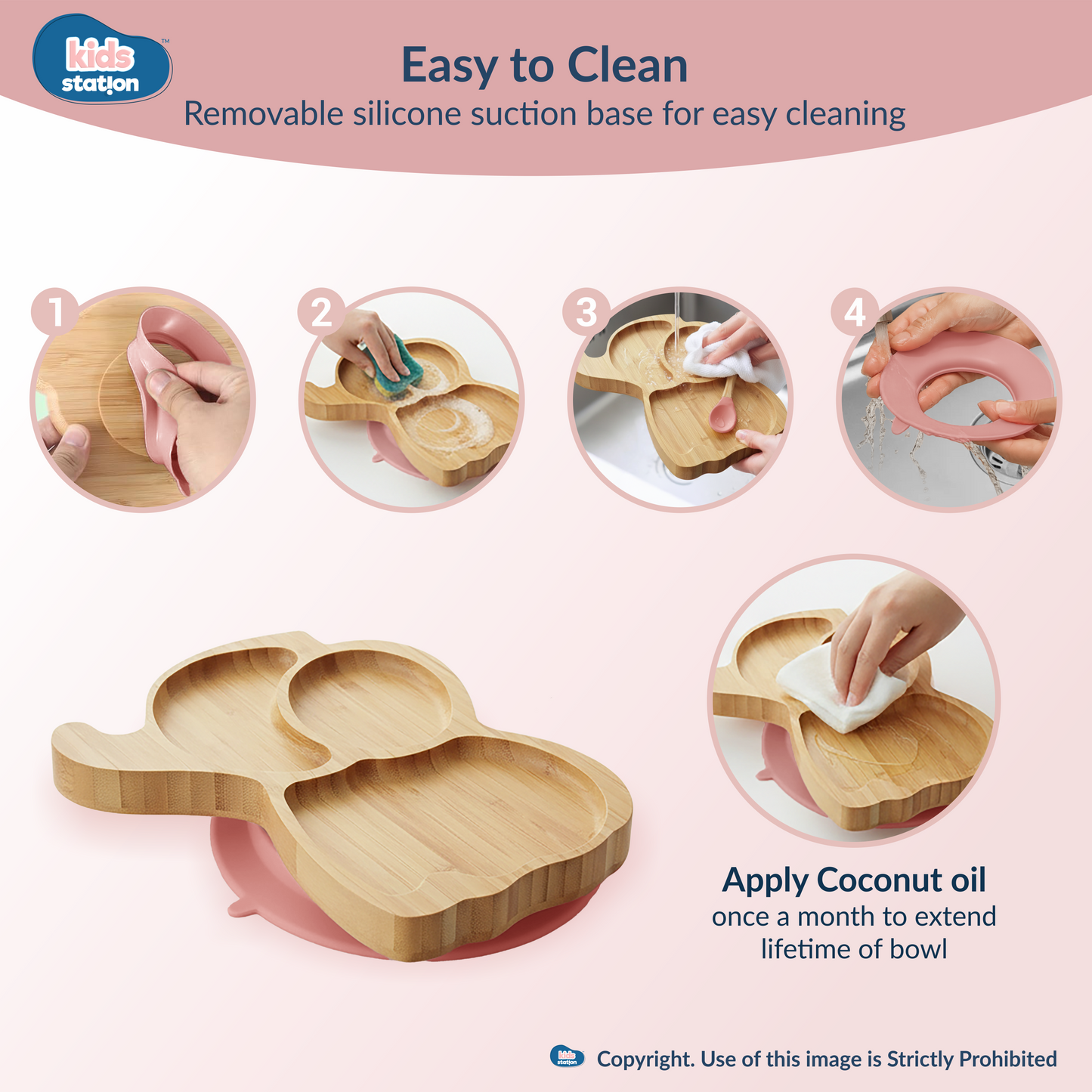 Elephant Eco Friendly Baby Bamboo Feeding Set