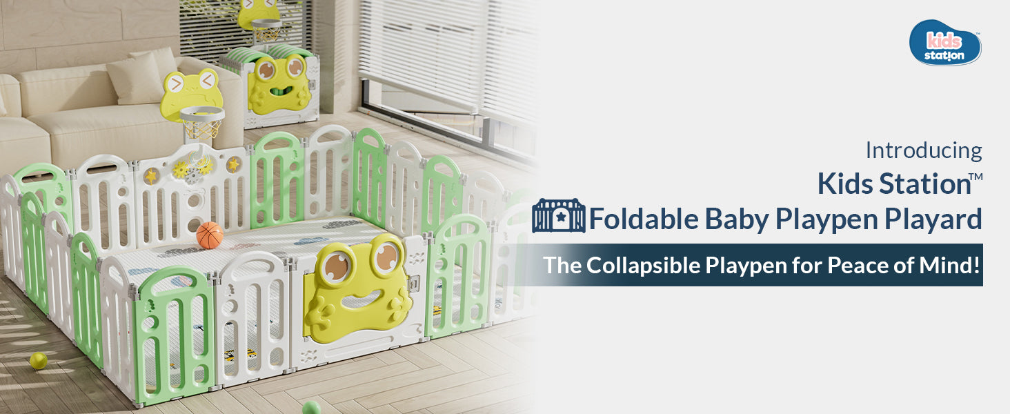Frog Baby Playpen – Safe Play Space