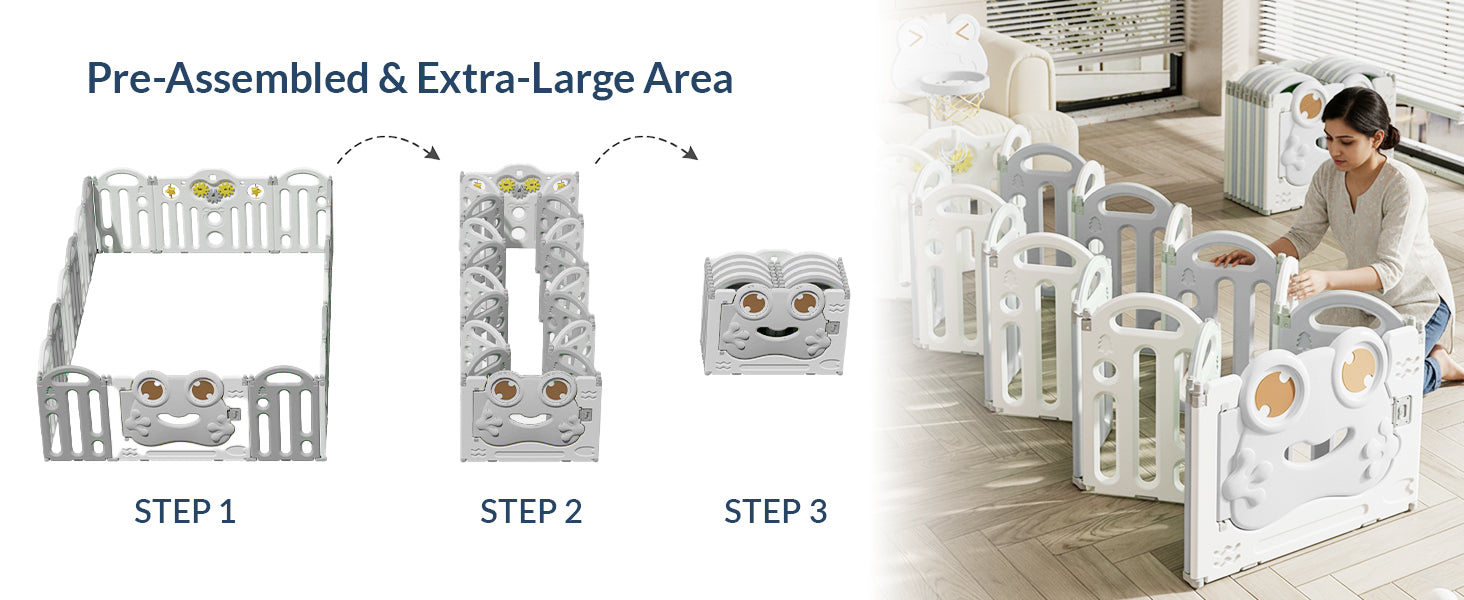 Frog Baby Playpen – Safe Play Space