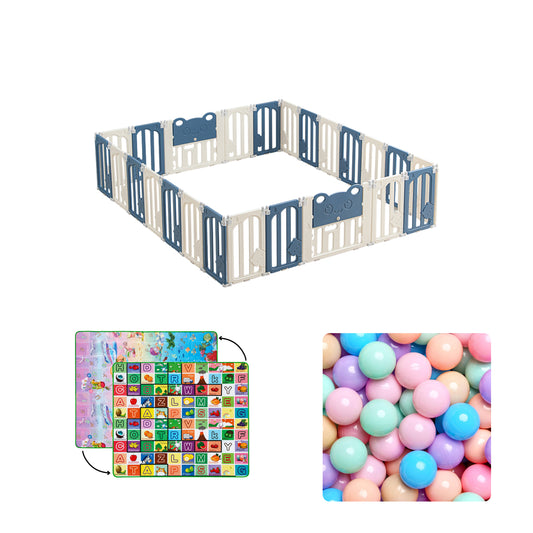 Little Bear Playard with Balls & Play Mat