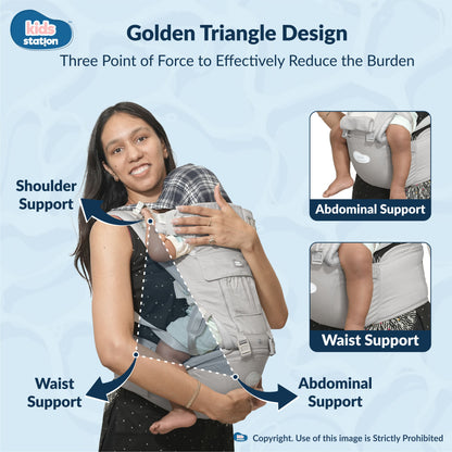 All-in-One Baby Carrier with Hip Seat