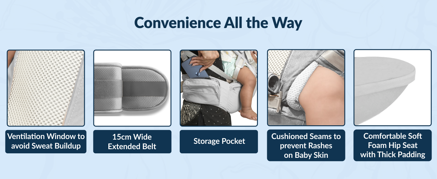 All-in-One Baby Carrier with Hip Seat