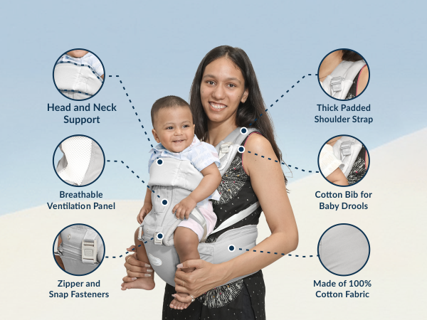 All-in-One Baby Carrier with Hip Seat