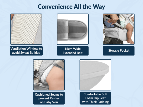 All-in-One Baby Carrier with Hip Seat