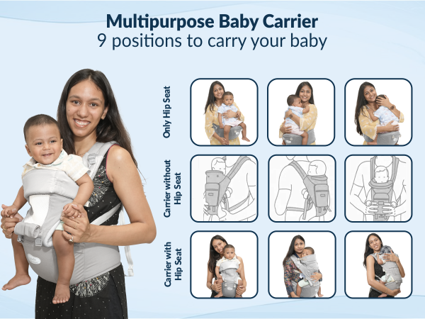 All-in-One Baby Carrier with Hip Seat