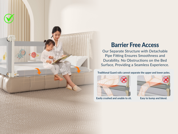 3-Side Foldable New Model Baby Bed Rail Guard