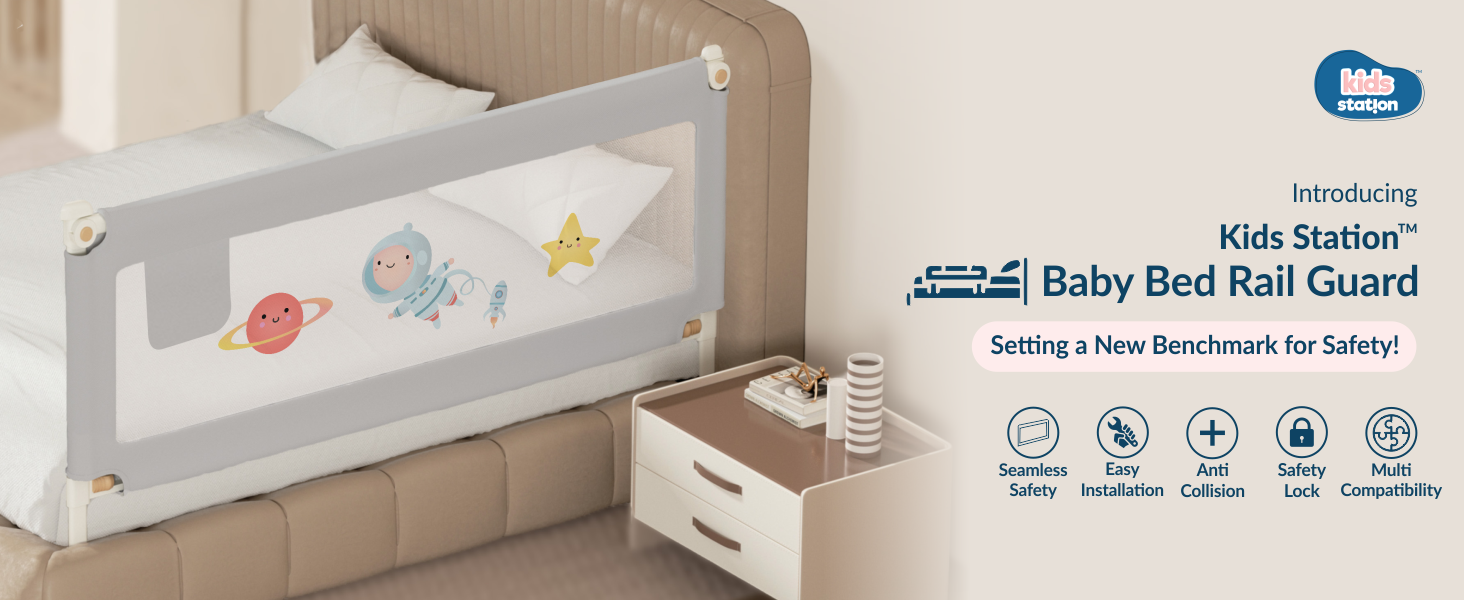 1-Side Foldable New Model Baby Bed Rail Guard