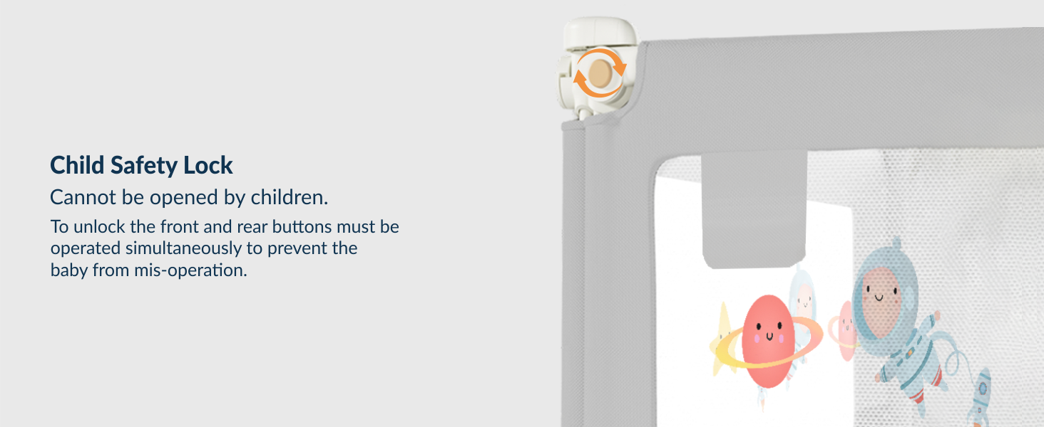 3-Side Foldable New Model Baby Bed Rail Guard