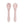 Kids Station™ Pink 2pcs Spoon and Fork Baby Silicone Feeding Set