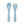 Kids Station™ Blue 2pcs Spoon and Fork Baby Silicone Feeding Set