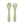 Kids Station™ Green 2pcs Spoon and Fork Baby Silicone Feeding Set