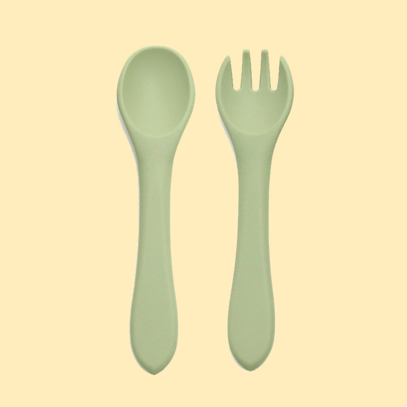 Silicone Spork & Spoon Set – Safe Feeding for Babies