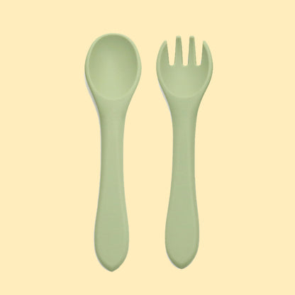 Silicone Spork & Spoon Set – Safe Feeding for Babies