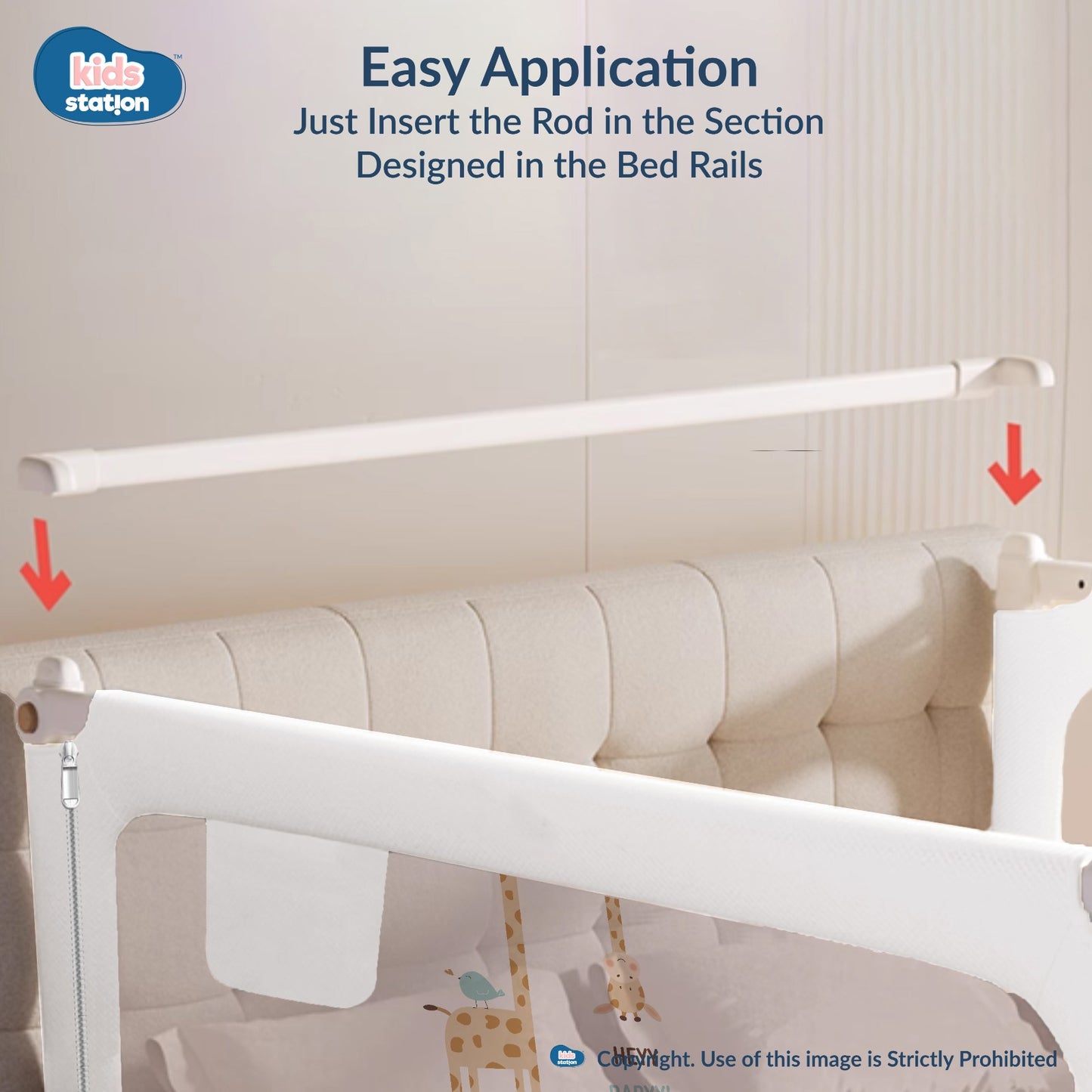 4th Side Connecting Rod for New Model of Baby Bed Rail