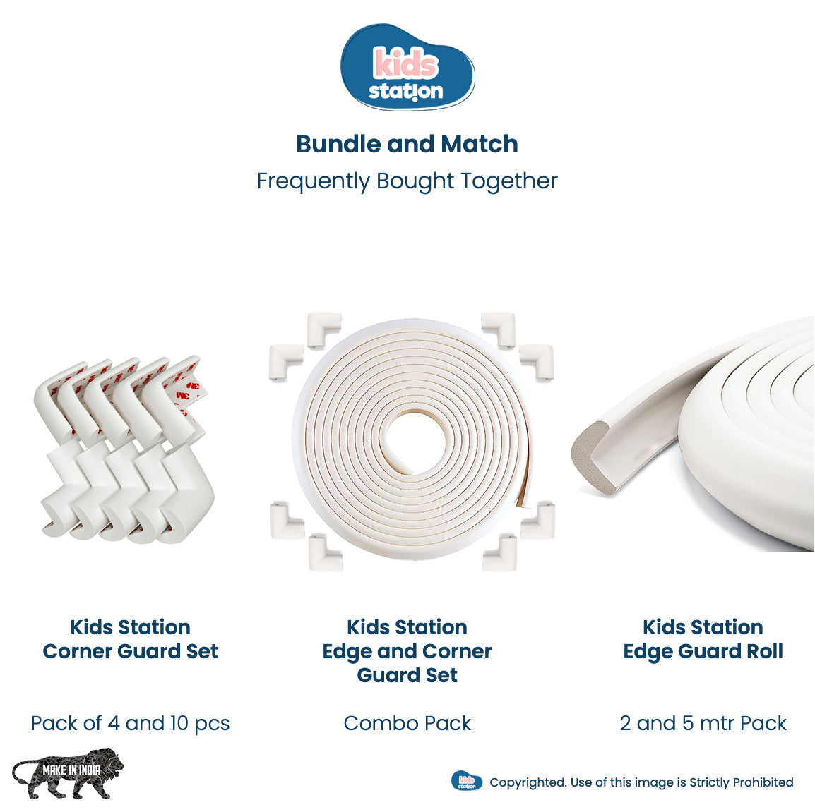 Kids Station L-Shape NBR Corner Guards for Baby Safety