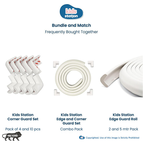 Kids Station™ Made In India L-Shape, 60gm/mtr, Off-White, 2mt+4pcs Combo Pack