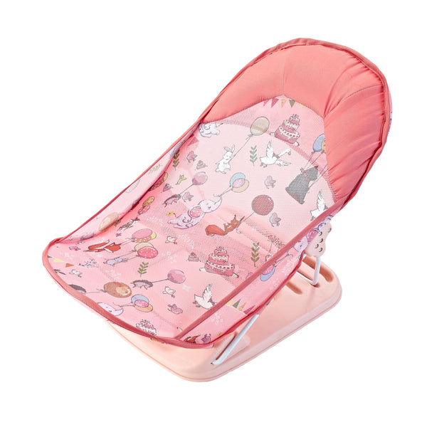 Kids Station Printed Baby Bather – Soft, Foldable & Supportive Bath Seat for New-borns